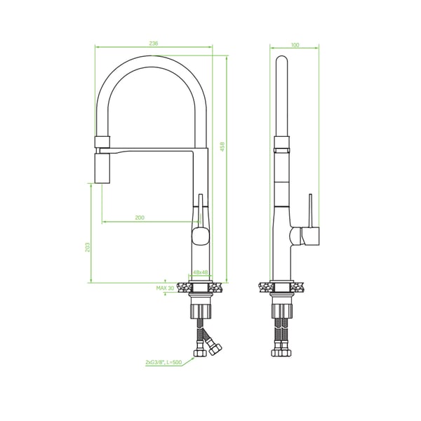 Μπαταρία νεροχύτη Pola Rose Gold BAP 878D LAVEO